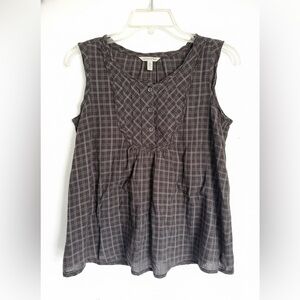 Boho Y2K Plaid Sleeveless Top Sz 6